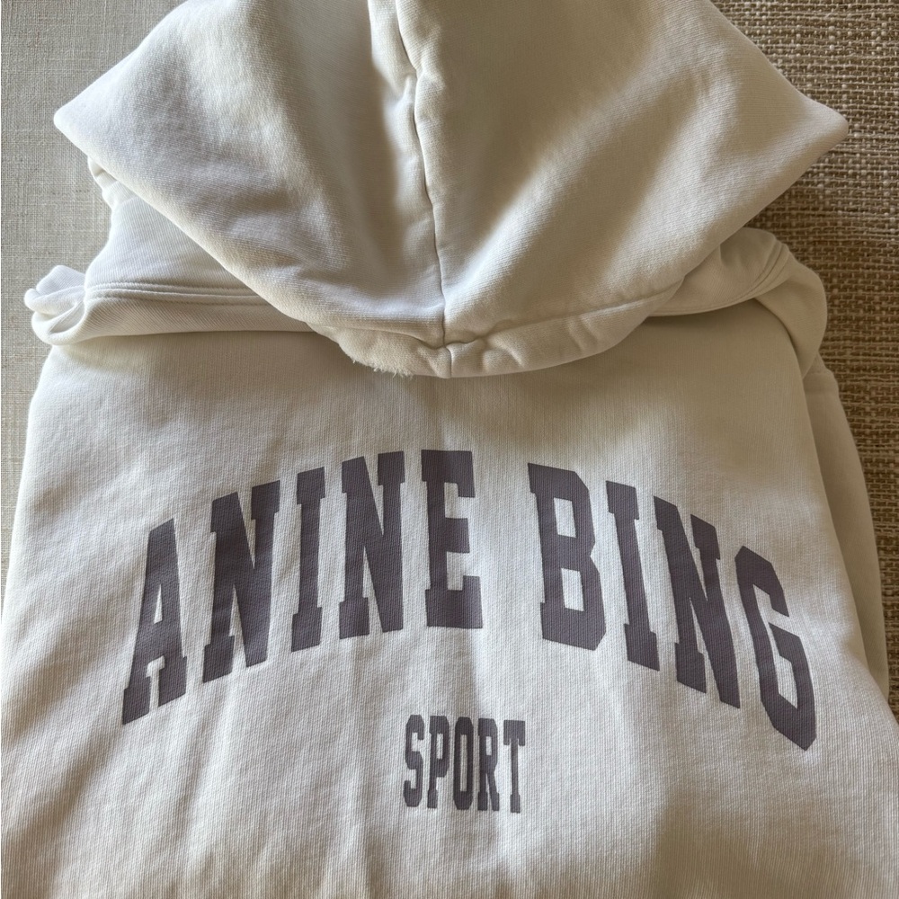 COPY - Anine Bing XL cream & lavendar hoodie